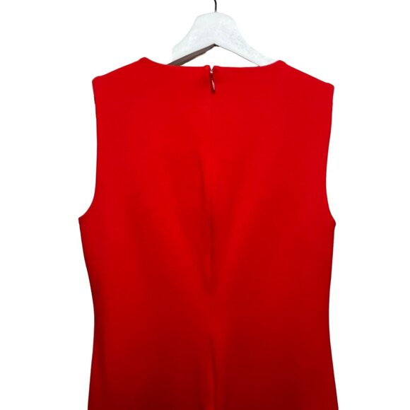 Banana Republic Dress Women Sz 4 Orange Sheath Sleeveless Work Stretch Solid - Picture 9 of 12